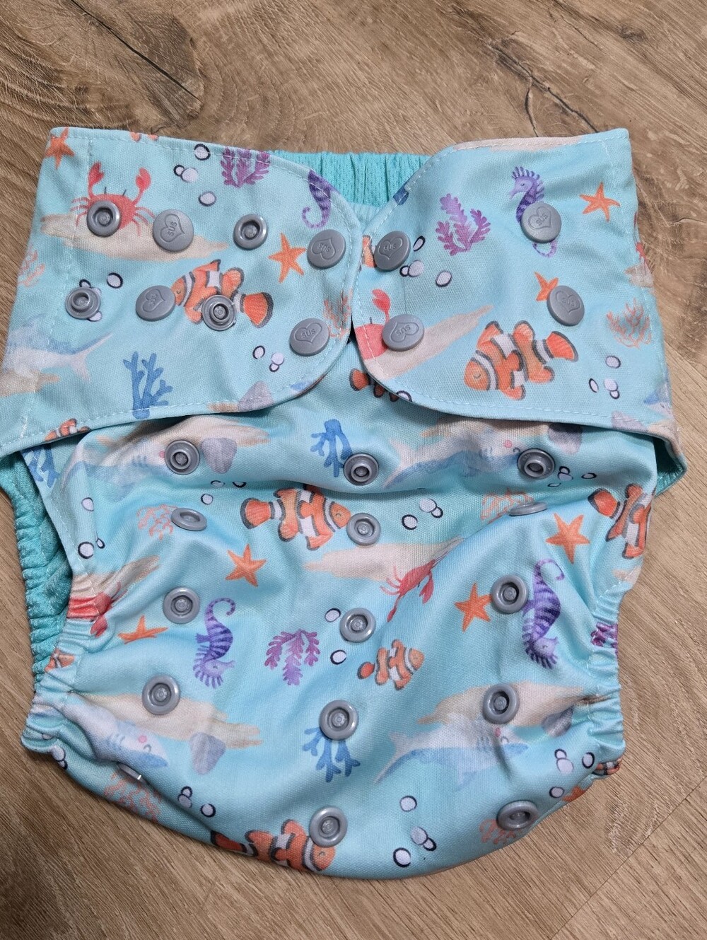 Sustainable sprinkles one size pocket diaper ocean print